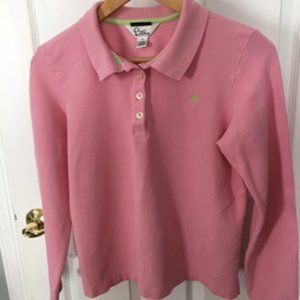 Lilly Pulizer - Long Sleeve Polo Shirt - Medium